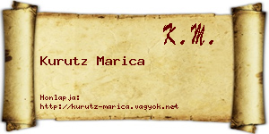 Kurutz Marica névjegykártya